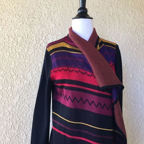 Cupio Waterfall Open Front Cardigan Women’s Size L Long Sleeve Drape Lightweight - Picture 3 of 8